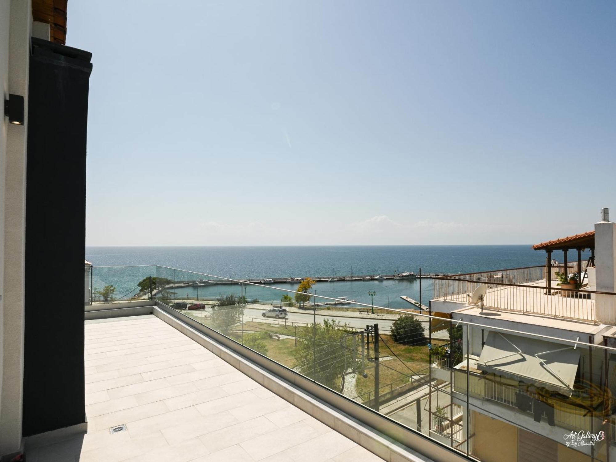 Panorama Penthouse Apartamento Nea Kallikrateia Exterior foto